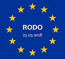 Flaga europejska z napisem: RODO 25.05.2018